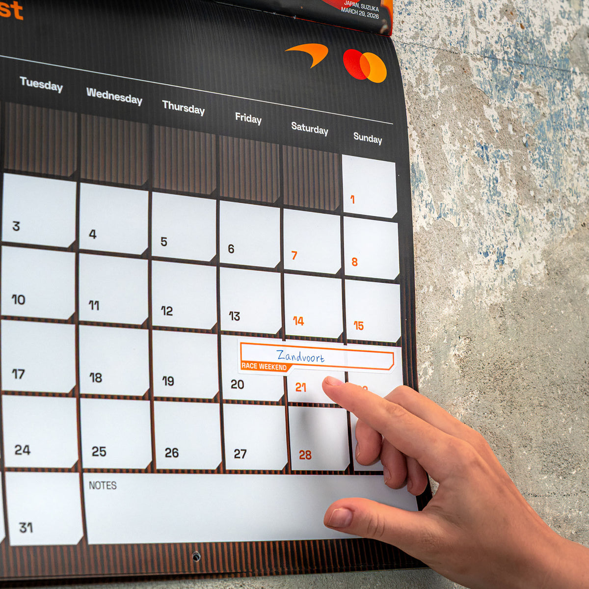 McLaren Mastercard F1 2027 Official Team Calendar