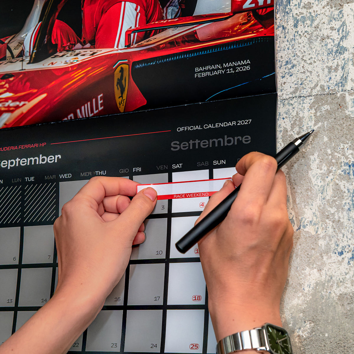Scuderia Ferrari F1 2027 Official Team Calendar