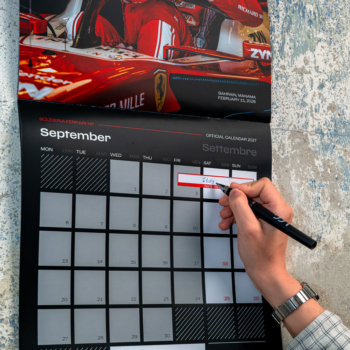 Scuderia Ferrari F1 2027 Official Team Calendar