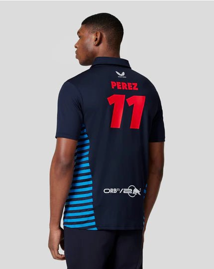 Oracle Red Bull Racing Men's Official Teamline Short Sleeve Shirt Checo - Night Sky