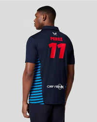 Oracle Red Bull Racing Men's Official Teamline Short Sleeve Shirt Checo - Night Sky