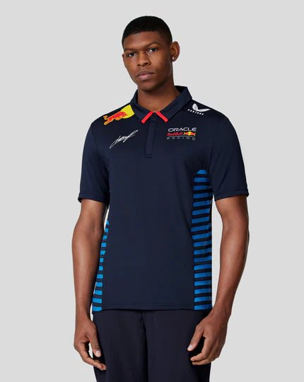 Oracle Red Bull Racing Men's Official Teamline Short Sleeve Shirt Checo - Night Sky