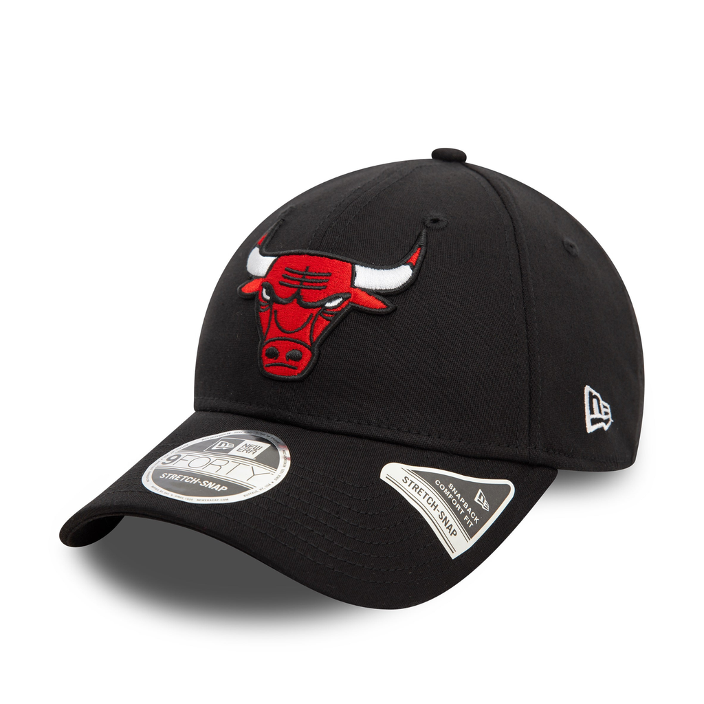 New Era Chicago Bulls NBA 9FORTY Stretch Snap Black Cap