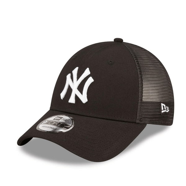 New Era New York Yankees Home Field Black 9FORTY A-Frame Trucker Cap