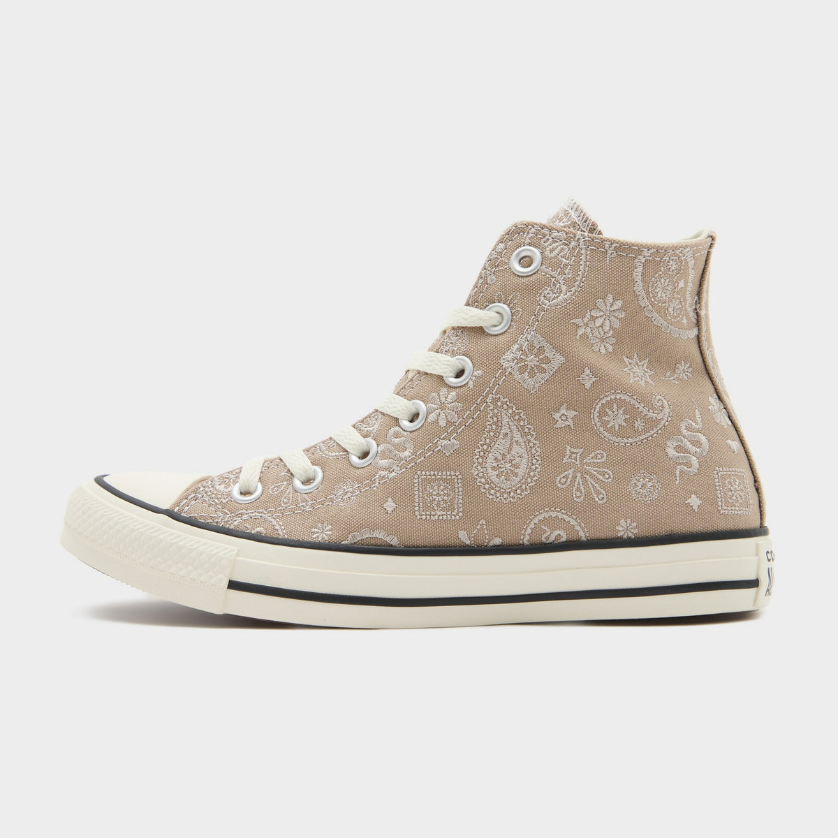 Beige Converse Chuck Taylor All Star High Paisley Women's