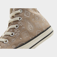 Beige Converse Chuck Taylor All Star High Paisley Women's