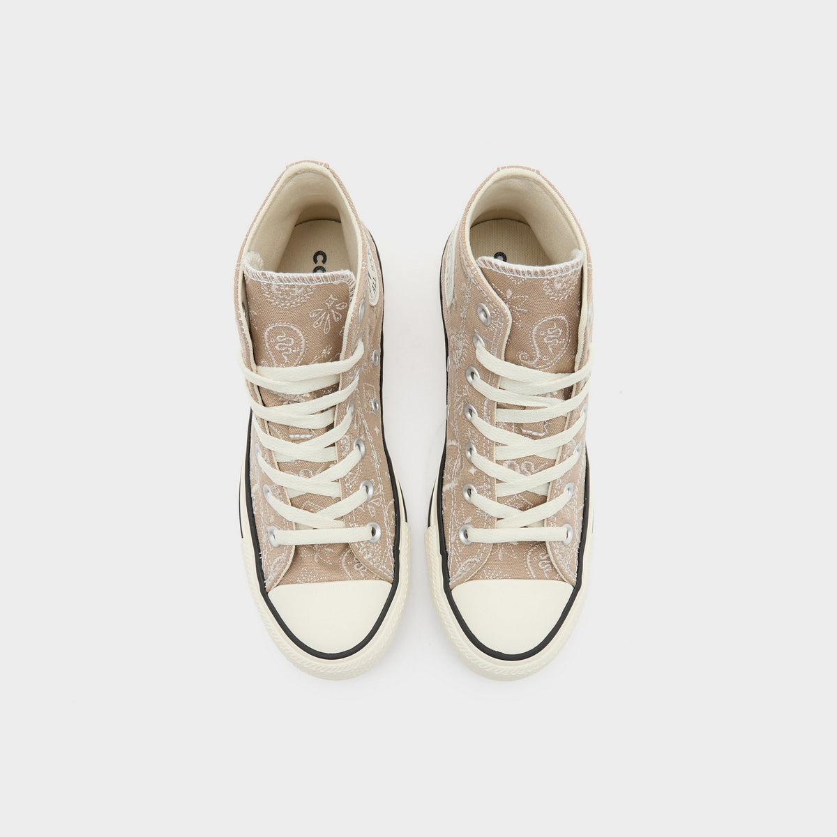 Beige Converse Chuck Taylor All Star High Paisley Women's