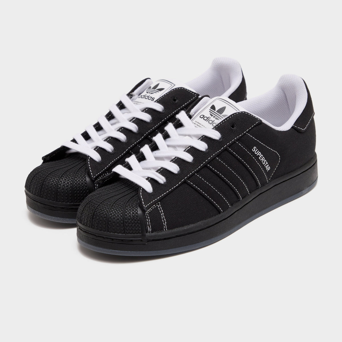 Black adidas Originals Superstar II Canvas