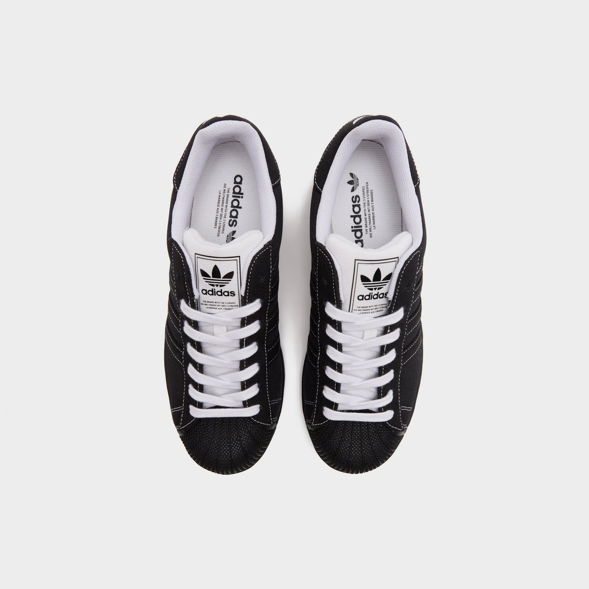Black adidas Originals Superstar II Canvas