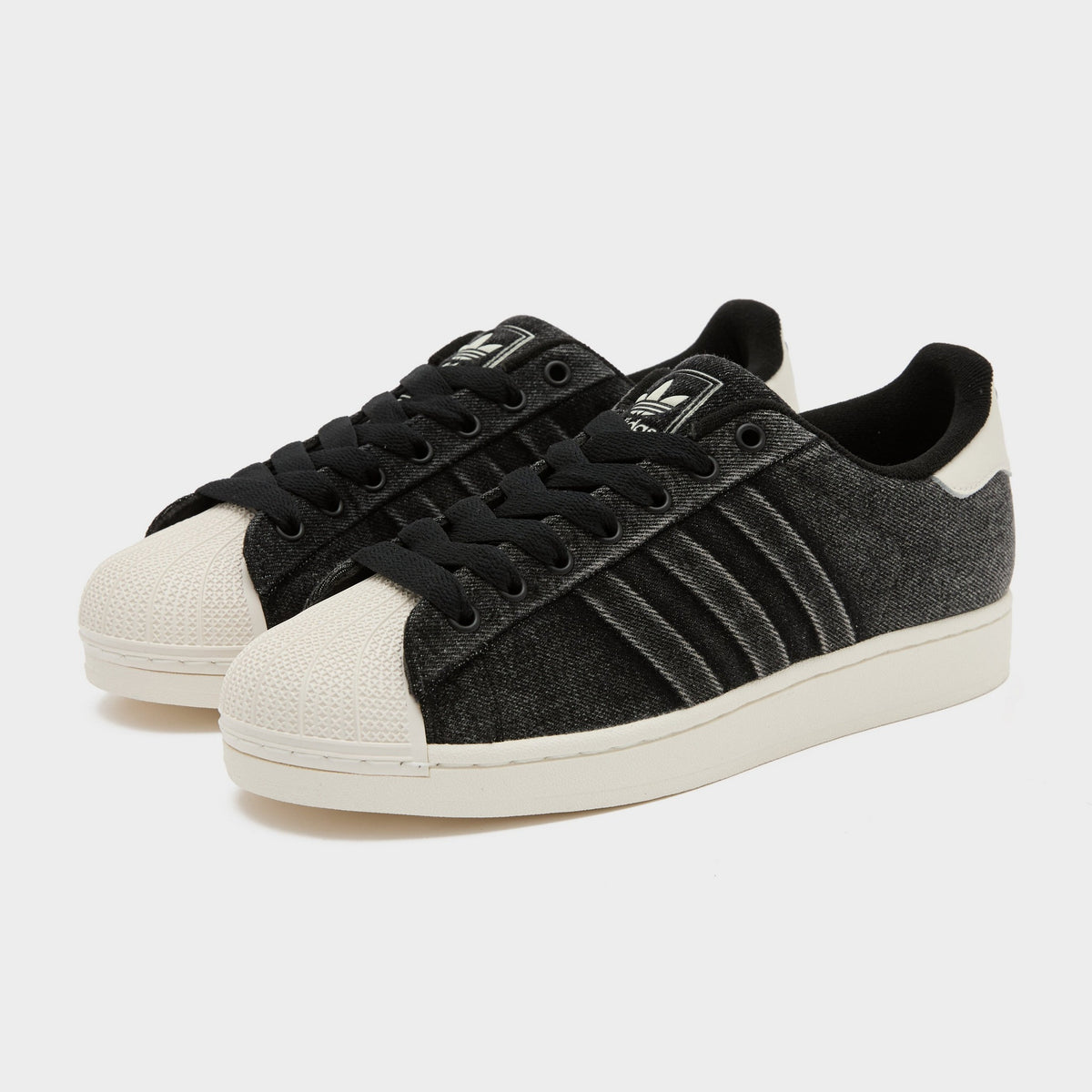 Black adidas Originals Superstar II Denim