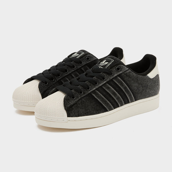 Black adidas Originals Superstar II Denim
