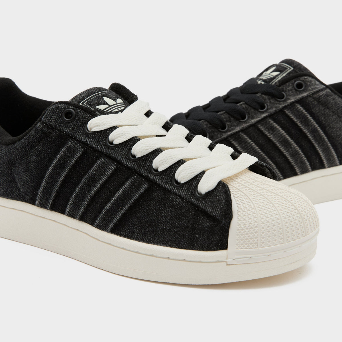 Black adidas Originals Superstar II Denim