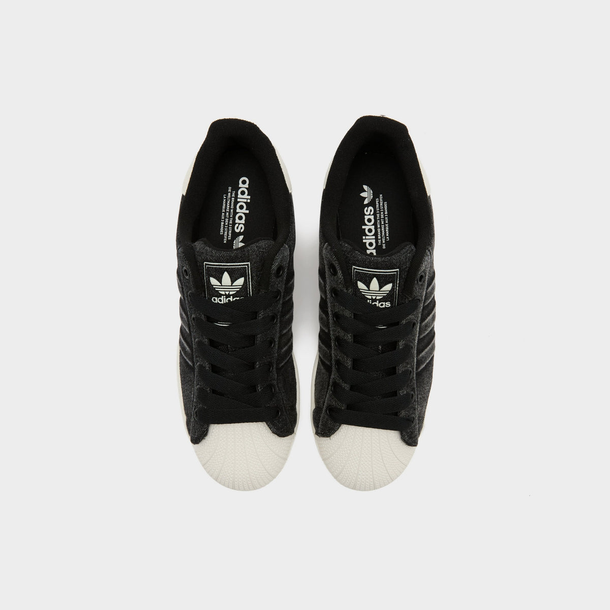 Black adidas Originals Superstar II Denim