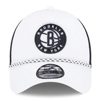 New Era Brooklyn Nets Court Sport Foam A-Frame 9FORTY Adjustable Trucker Hat