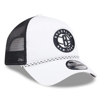 New Era Brooklyn Nets Court Sport Foam A-Frame 9FORTY Adjustable Trucker Hat