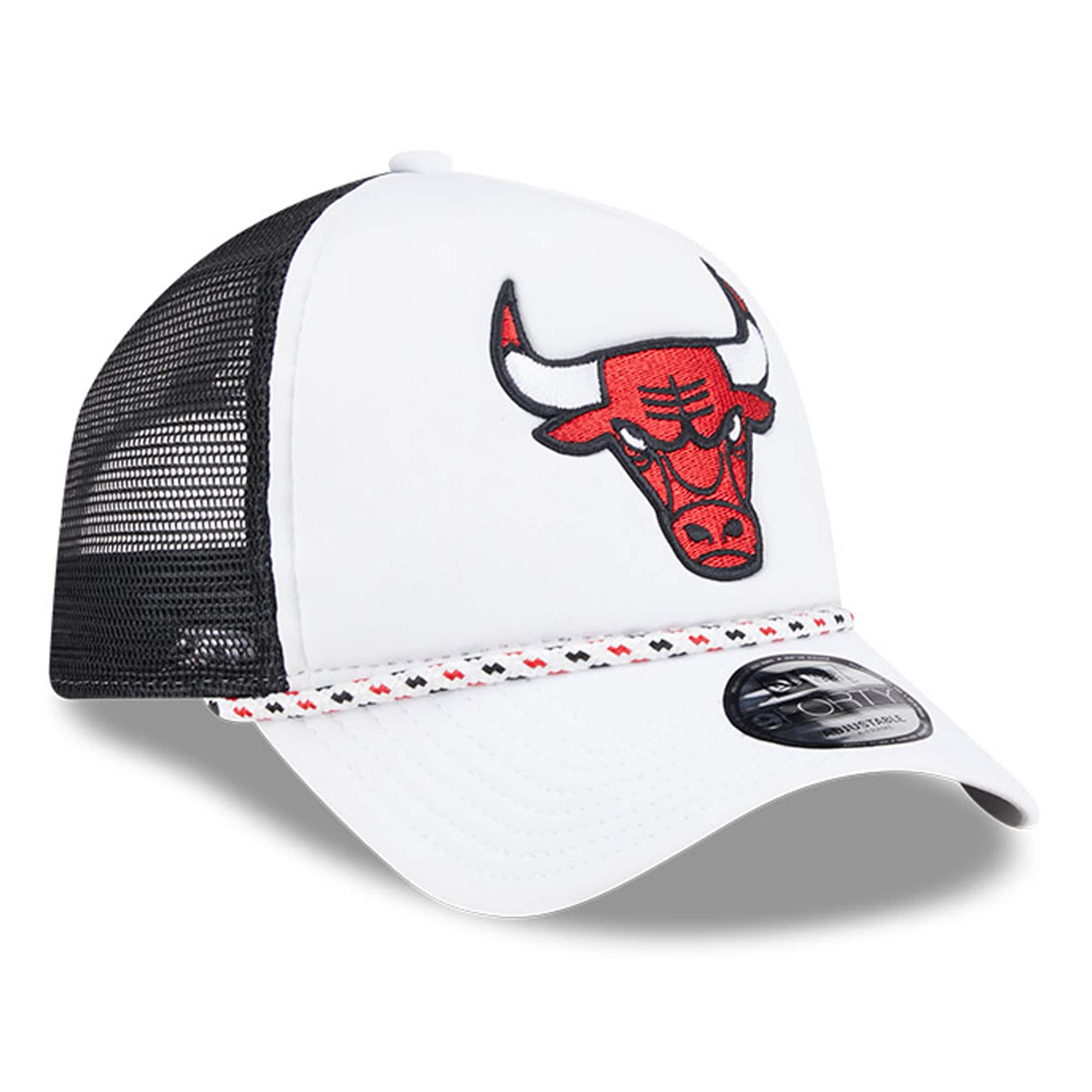 New Era Chicago Bulls Court Sport Foam A-Frame 9FORTY Adjustable Trucker Hat