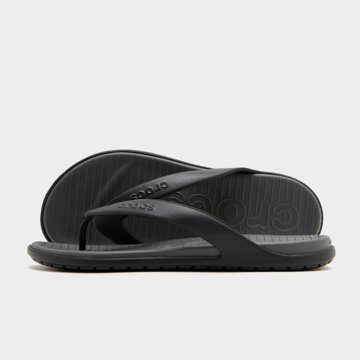 Black Crocs Coast Flip Sandals