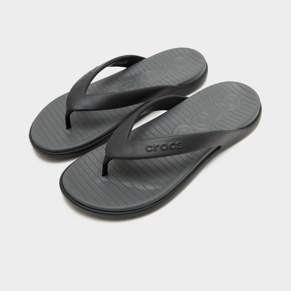 Black Crocs Coast Flip Sandals