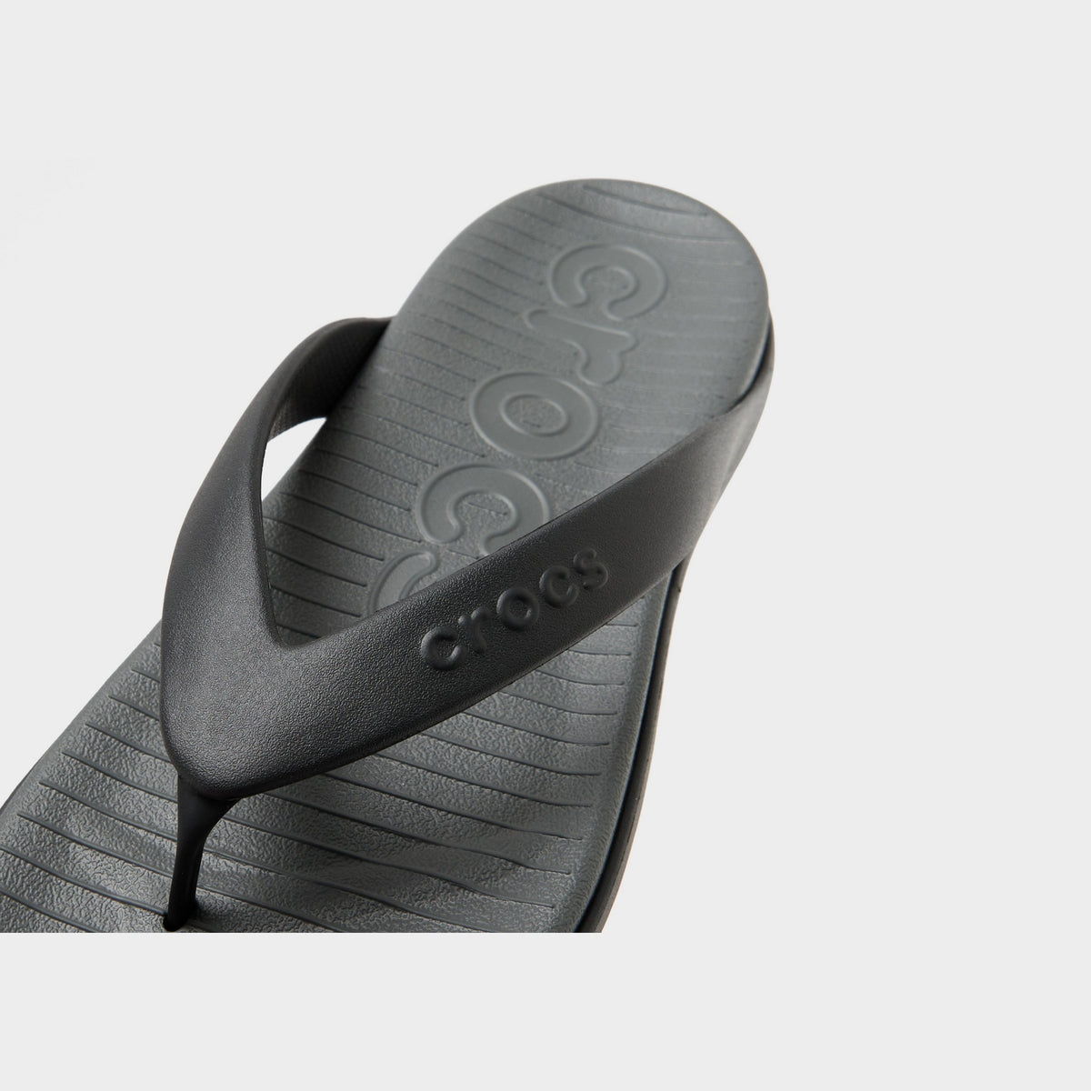 Black Crocs Coast Flip Sandals
