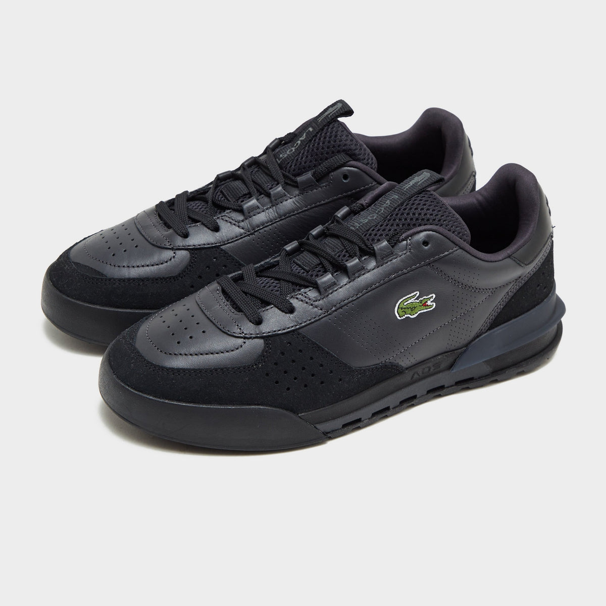 Black Lacoste Slam Break Leather