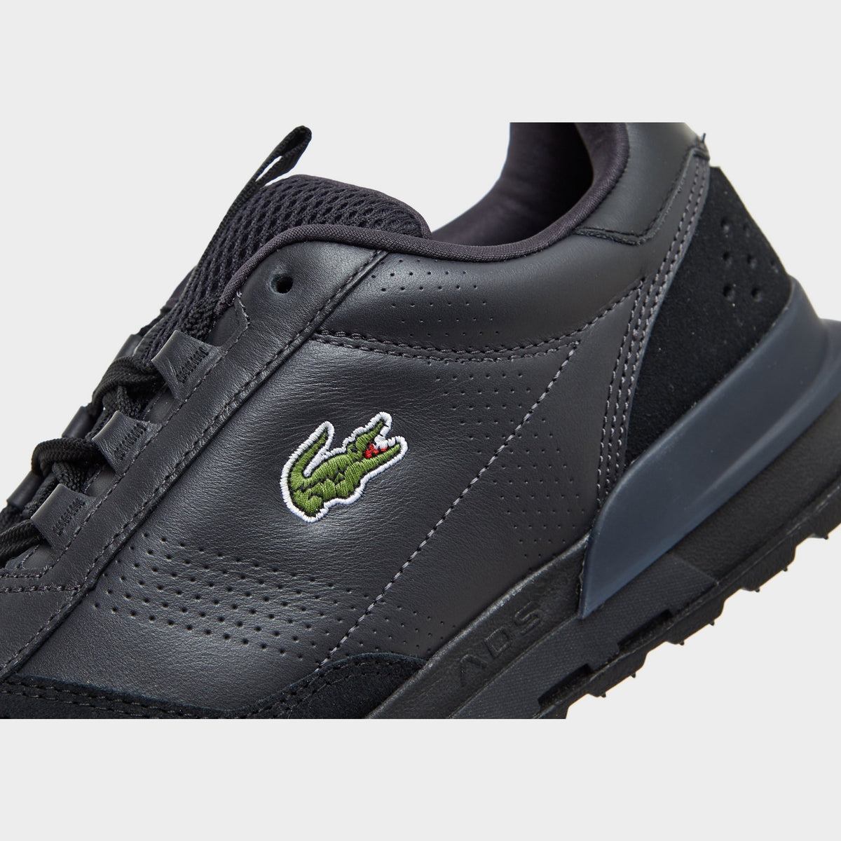 Black Lacoste Slam Break Leather