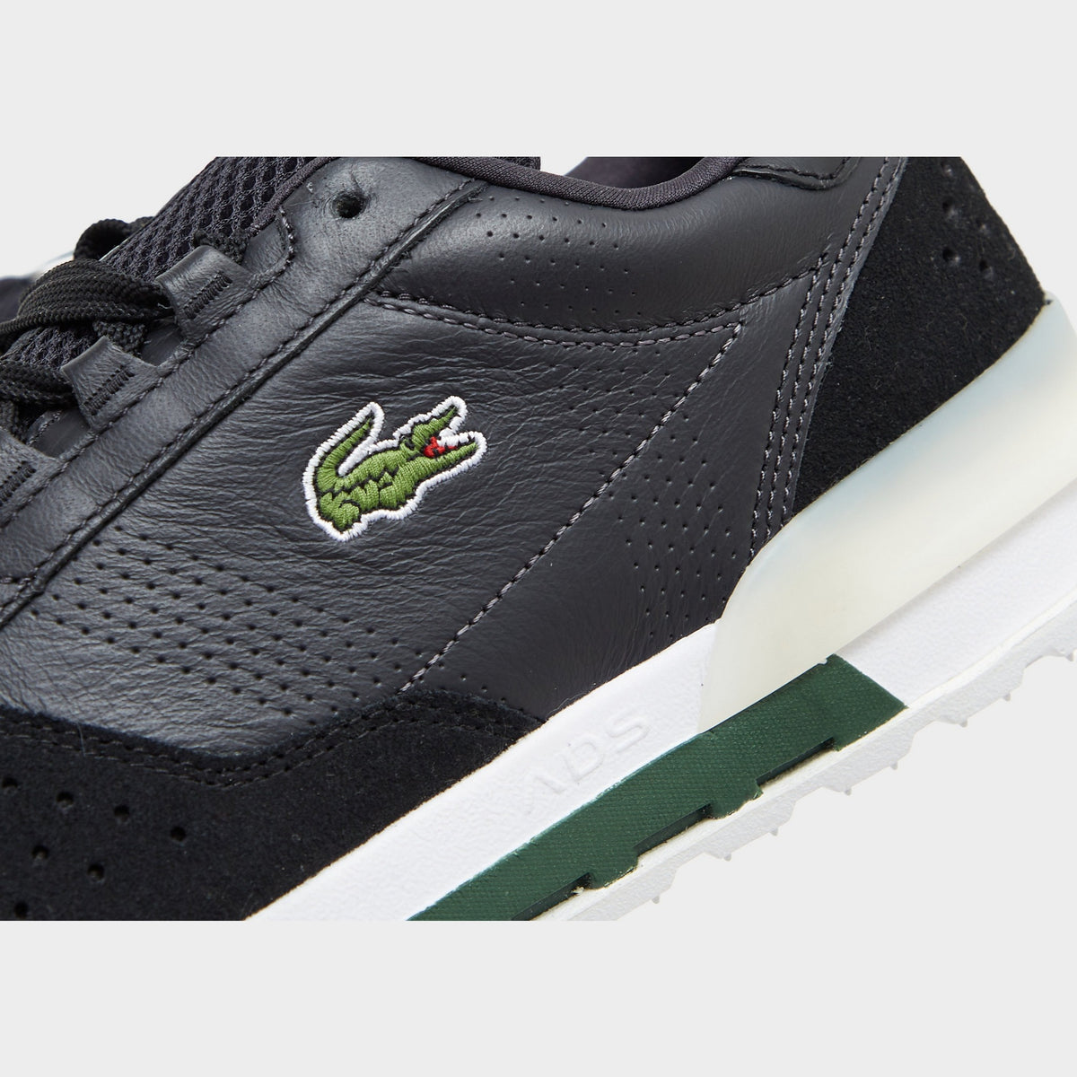 Black Lacoste Slam Break Leather