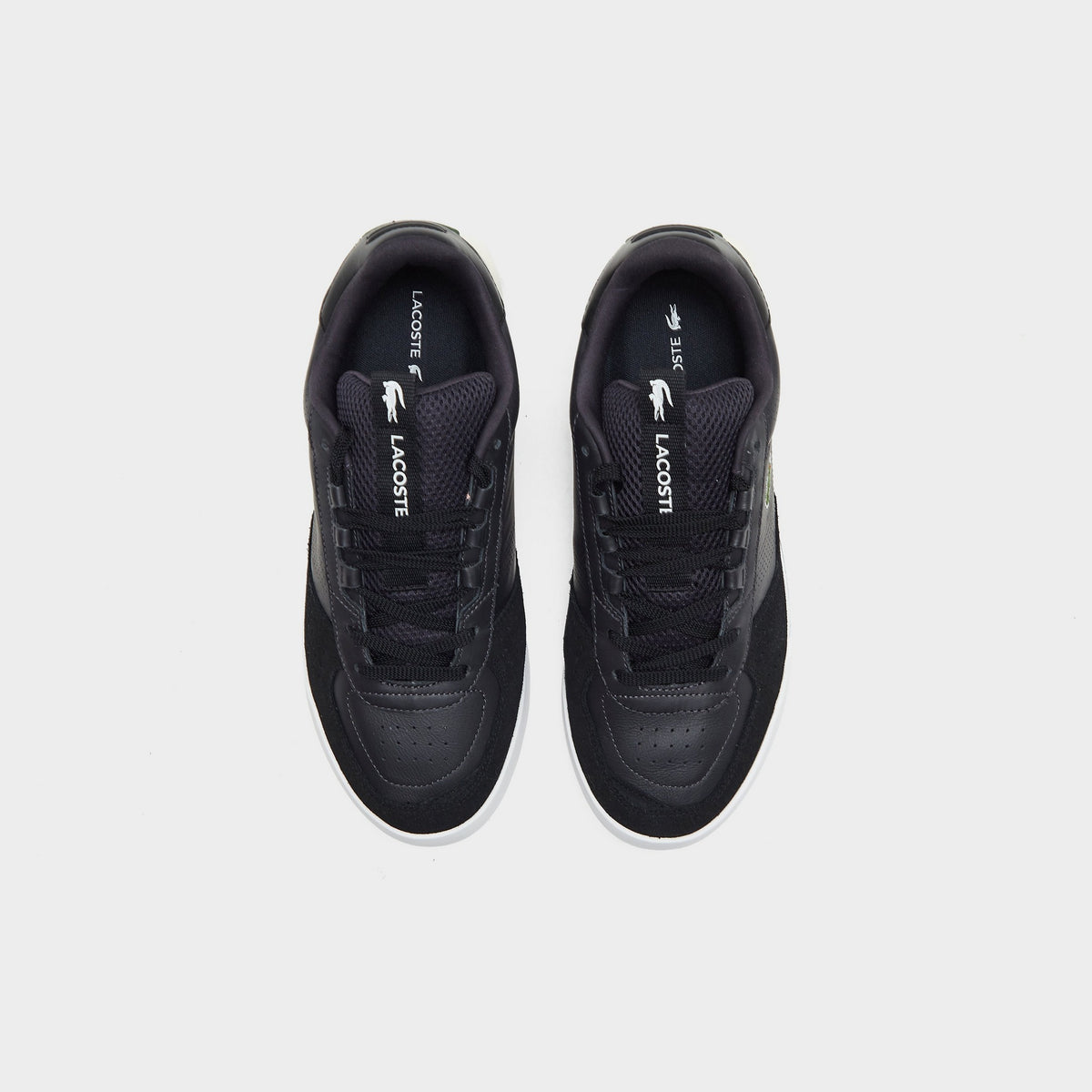 Black Lacoste Slam Break Leather