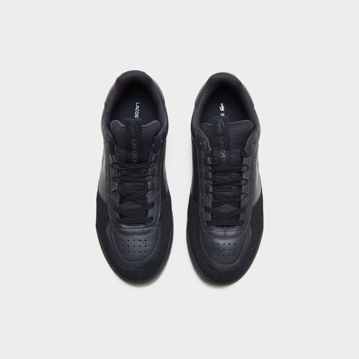 Black Lacoste Slam Break Leather