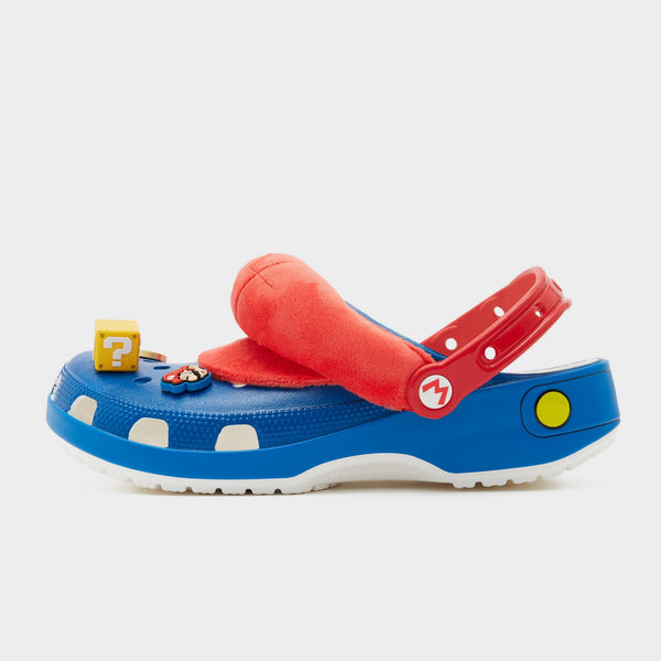 Blue Crocs x Nintendo Super Mario Classic Clogs