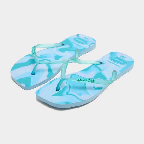 Blue Havaianas Square Jelly Flip Flops Women's