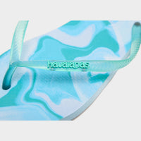Blue Havaianas Square Jelly Flip Flops Women's