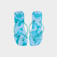 Blue Havaianas Square Jelly Flip Flops Women's