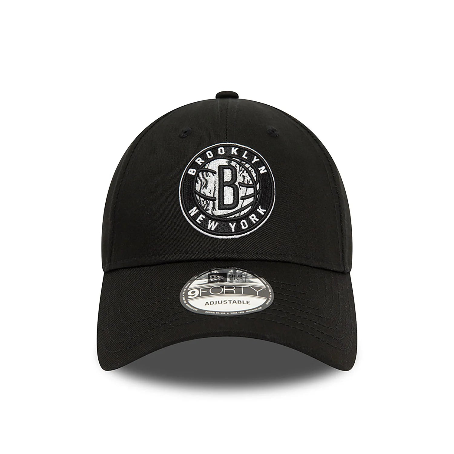 New Era Brooklyn Nets NBA Infill Black 9FORTY Adjustable Cap