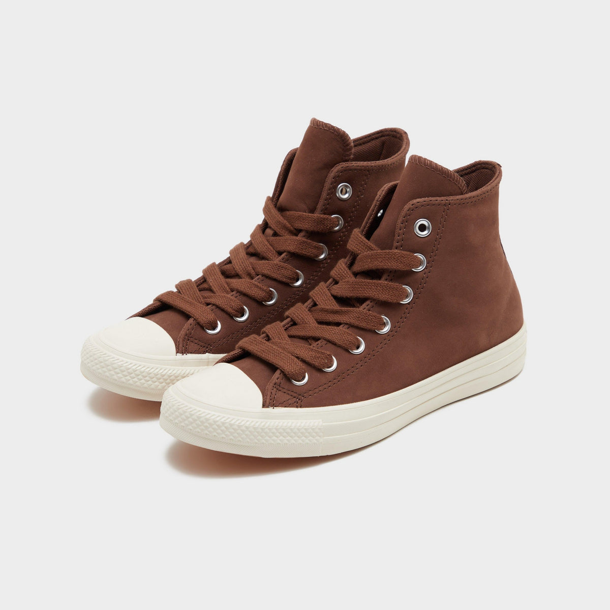 Brown Converse All Star High Suede Women's