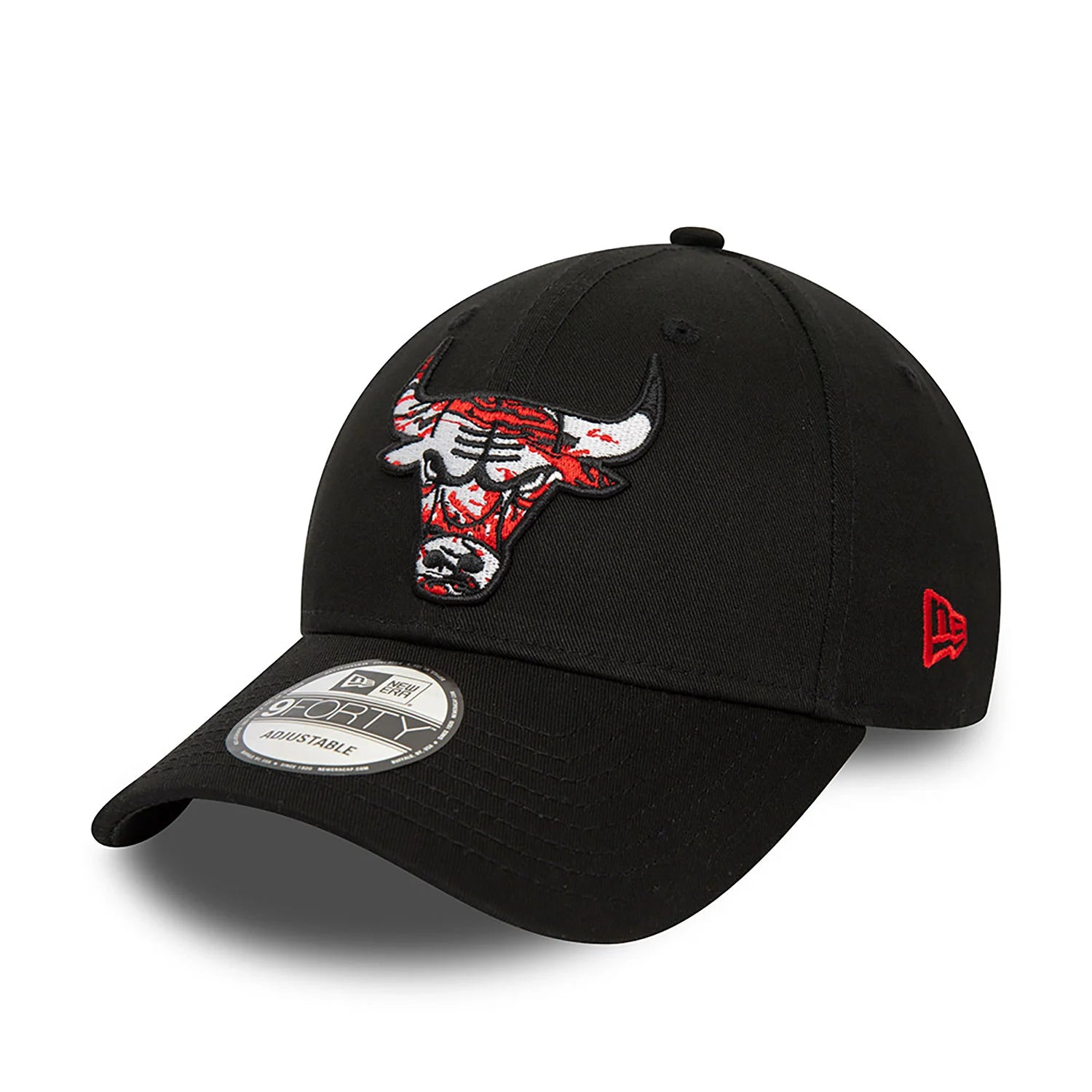 New Era Chicago Bulls NBA Infill Black 9FORTY Adjustable Cap