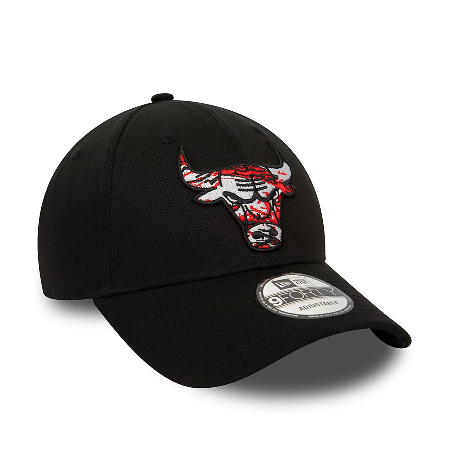 New Era Chicago Bulls NBA Infill Black 9FORTY Adjustable Cap