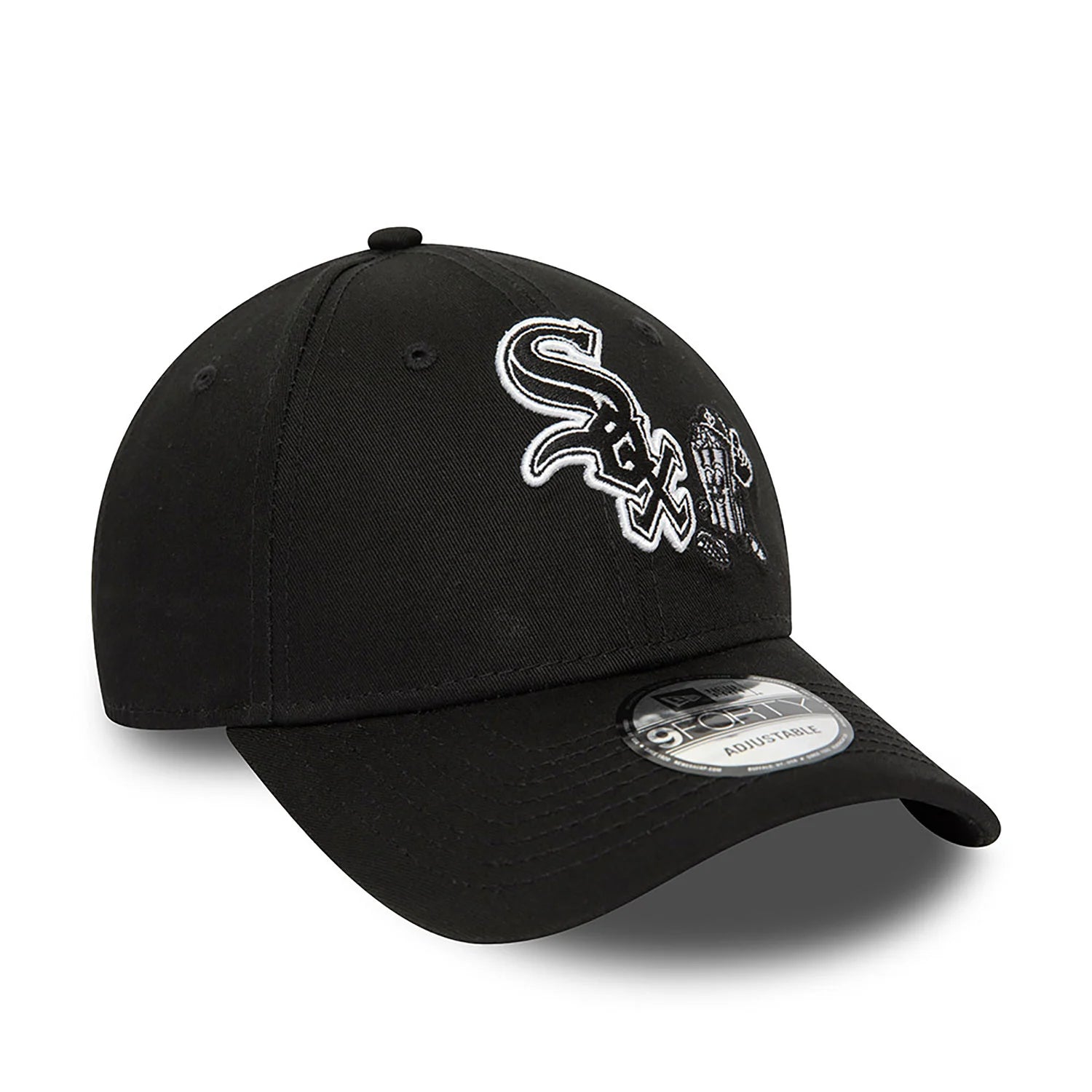 New Era Chicago White Sox Food Character Black 9FORTY Adjustable Cap