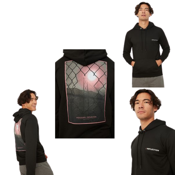 Black Hooded and Back Printed Regular Cut SWeatshirt - Hoodie - Cap On