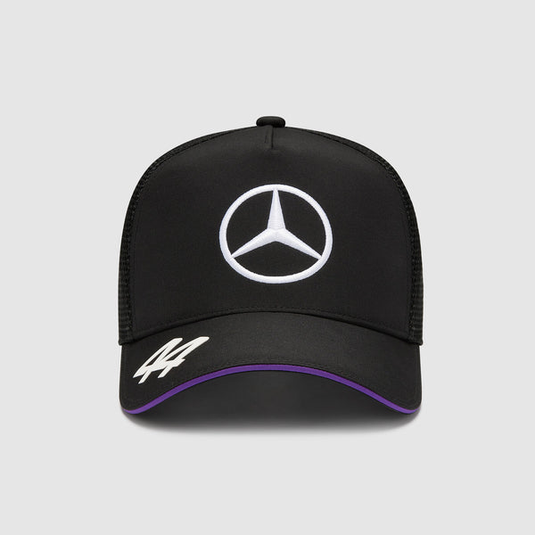 Mercedes-AMG F1 2024 Lewis Hamilton Driver Trucker Cap - Cap On