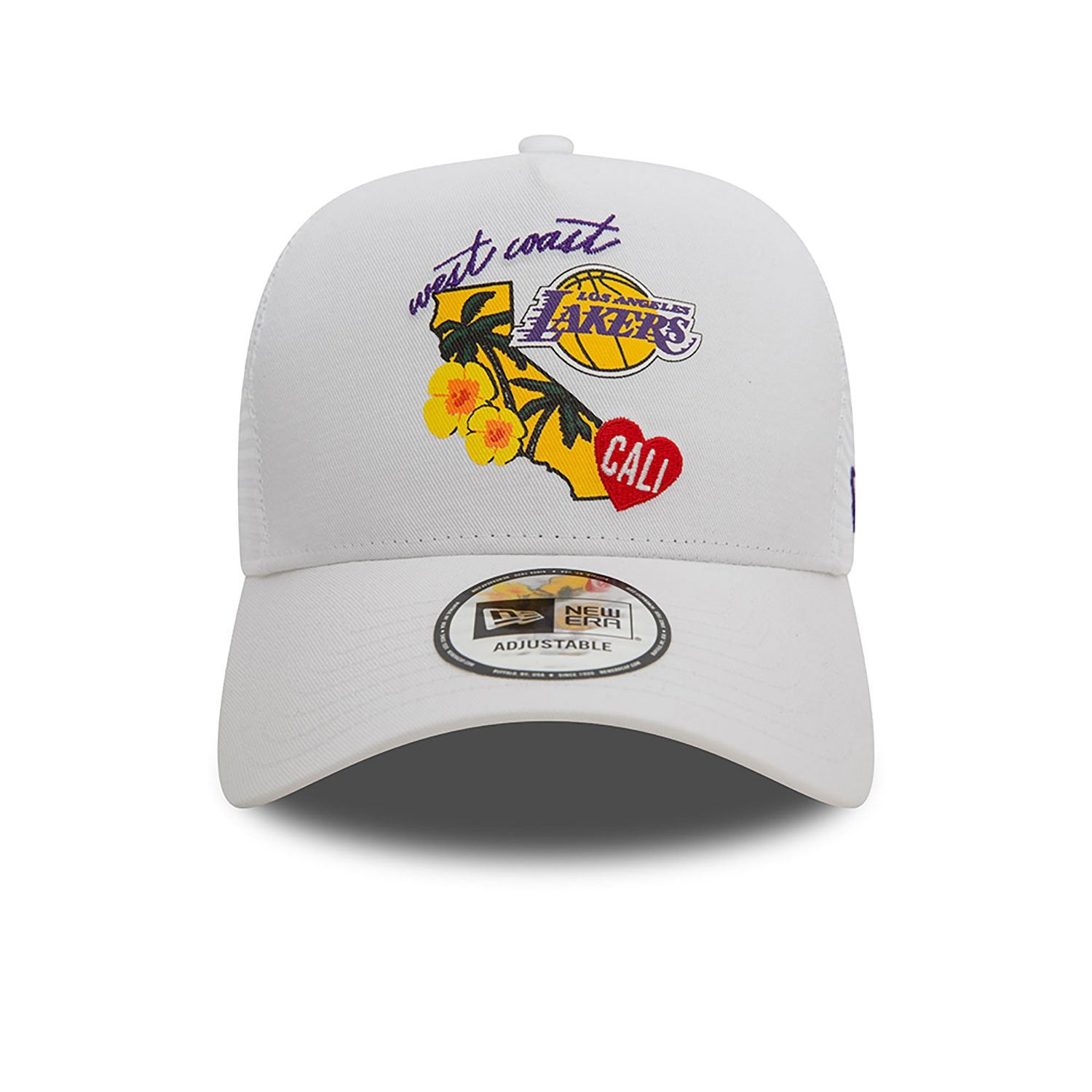 NEW ERA 9FORTY A-FRAME LA LAKERS TRUCKER WHITE MEN CAP - Cap On
