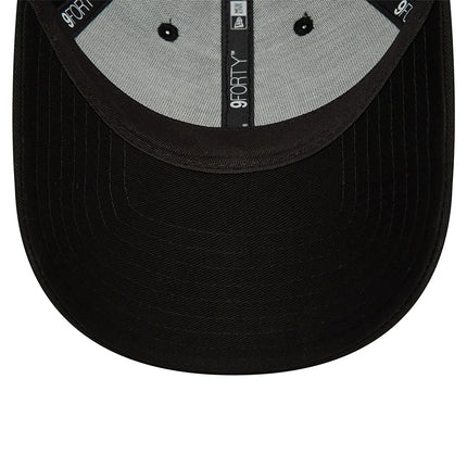 New Era Brooklyn Nets NBA Infill Black 9FORTY Adjustable Cap - Cap On