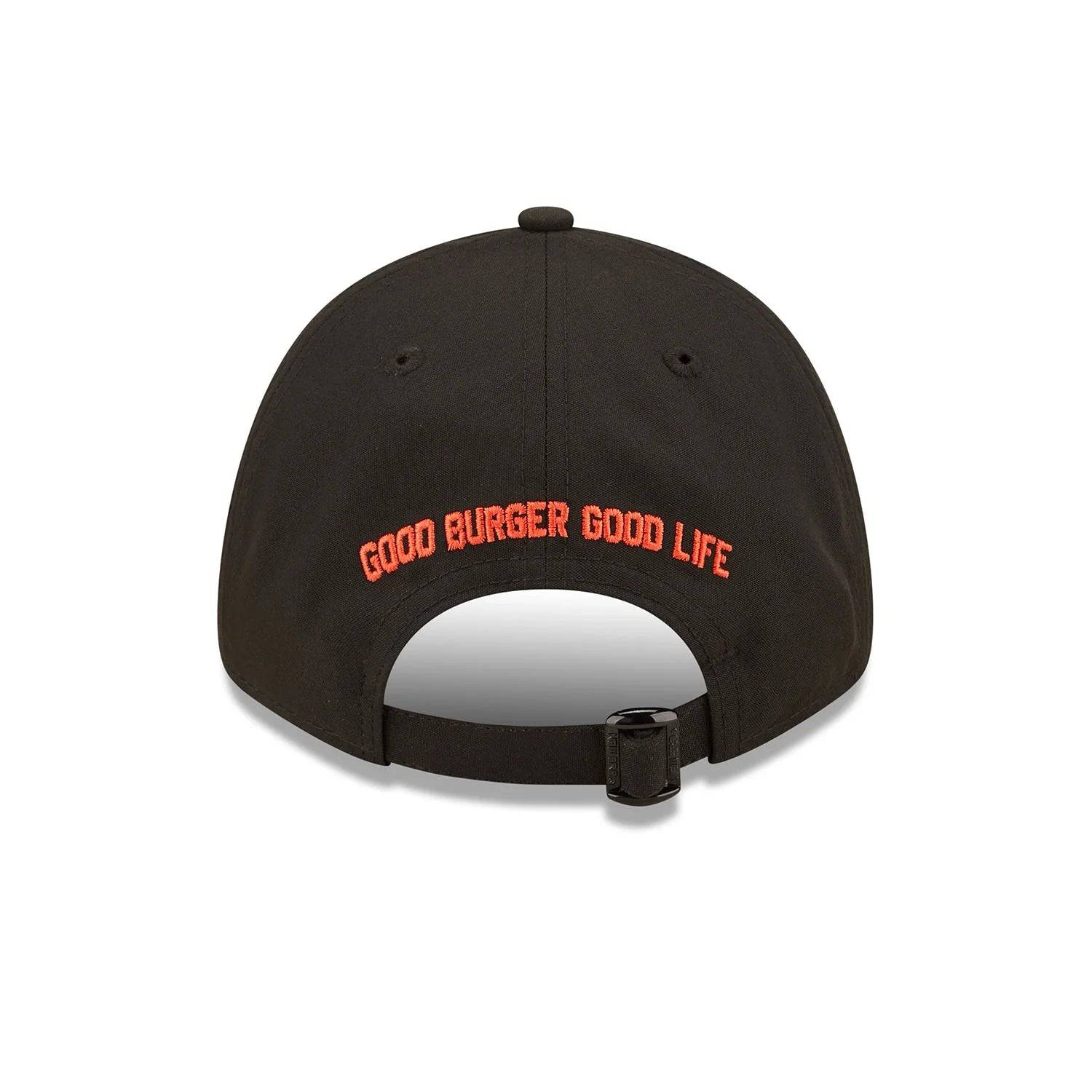 New Era Burger Food Black 9FORTY Adjustable Cap - Cap On