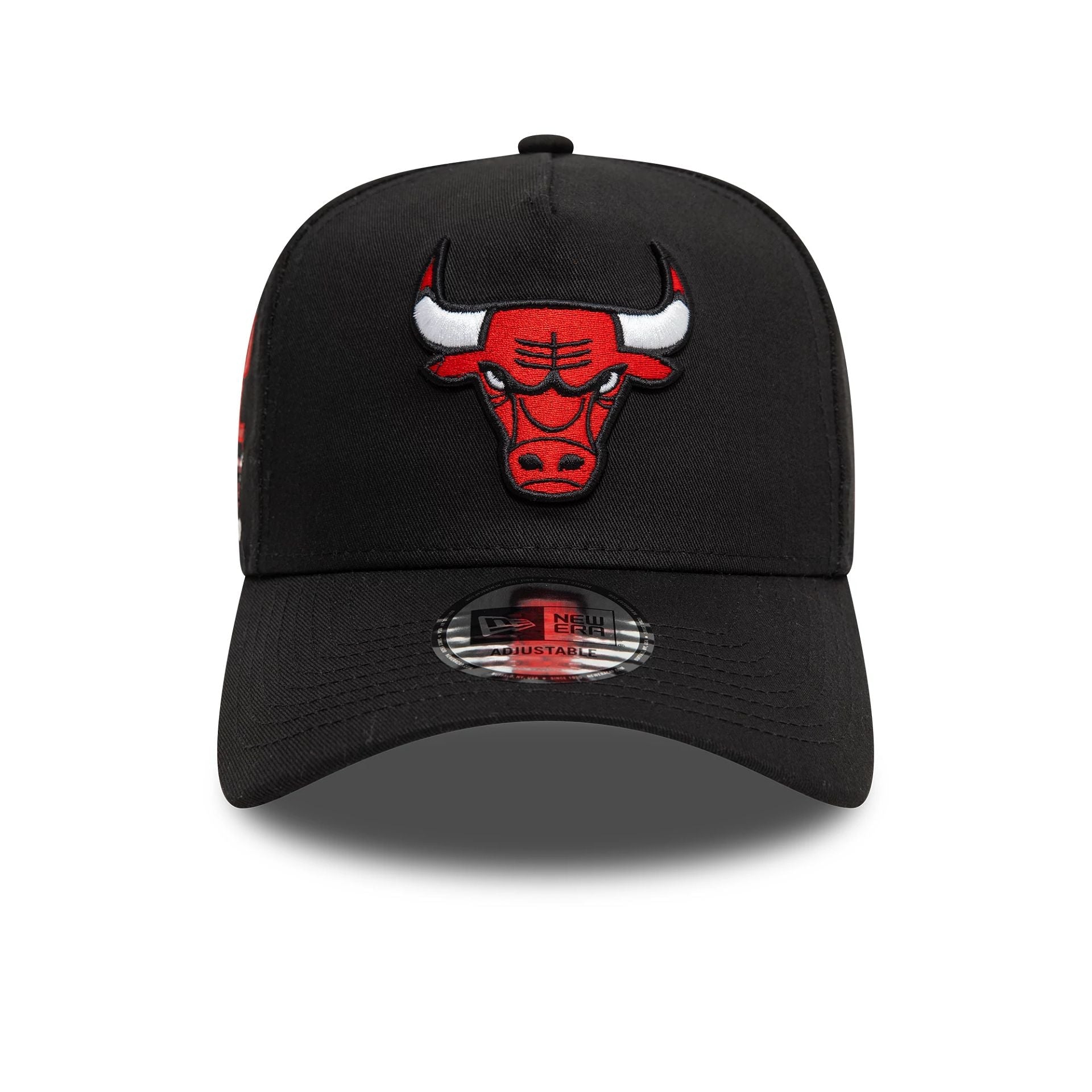 New Era Chicago Bulls NBA Patch Black 9FORTY A-Frame Adjustable Cap - Cap On