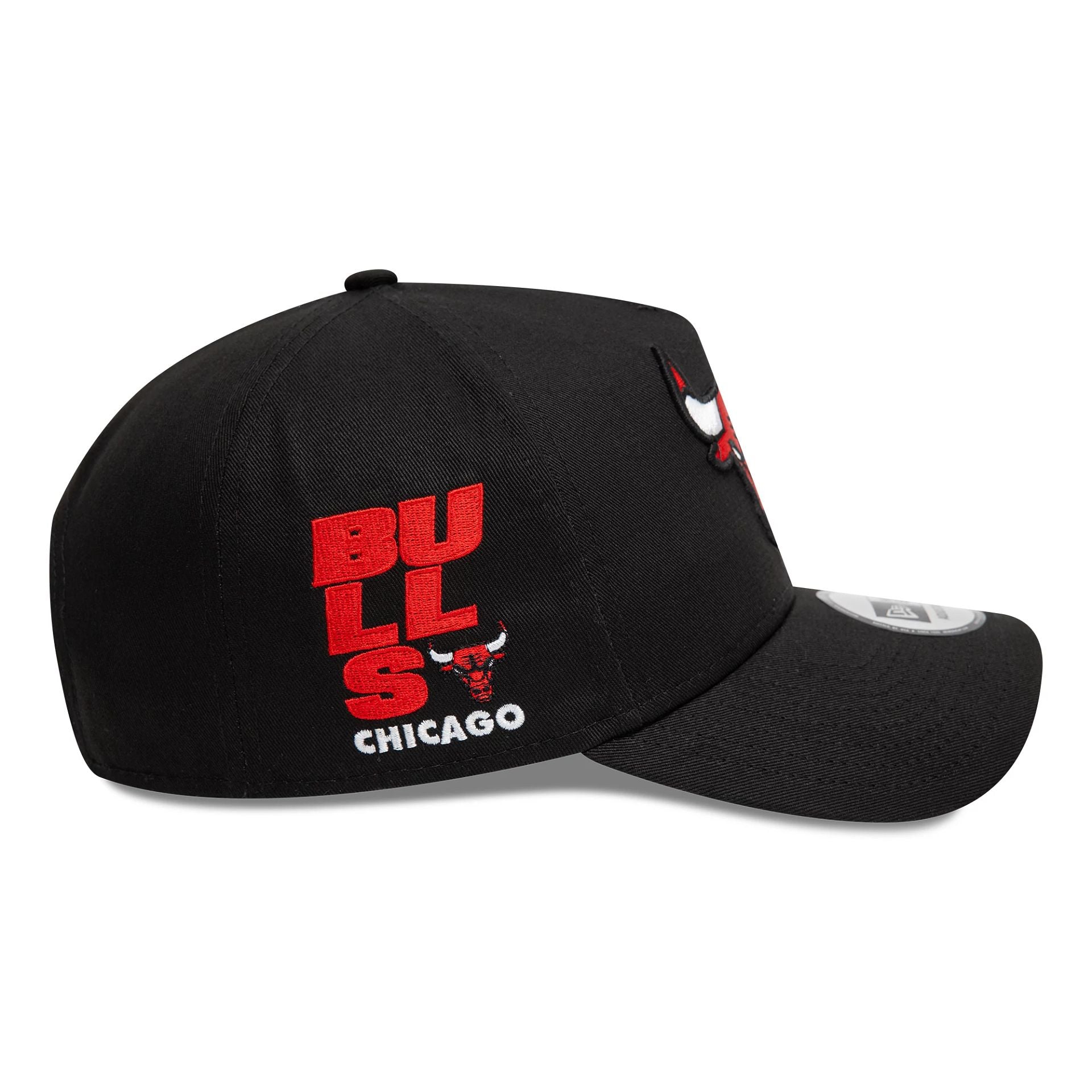 New Era Chicago Bulls NBA Patch Black 9FORTY A-Frame Adjustable Cap - Cap On