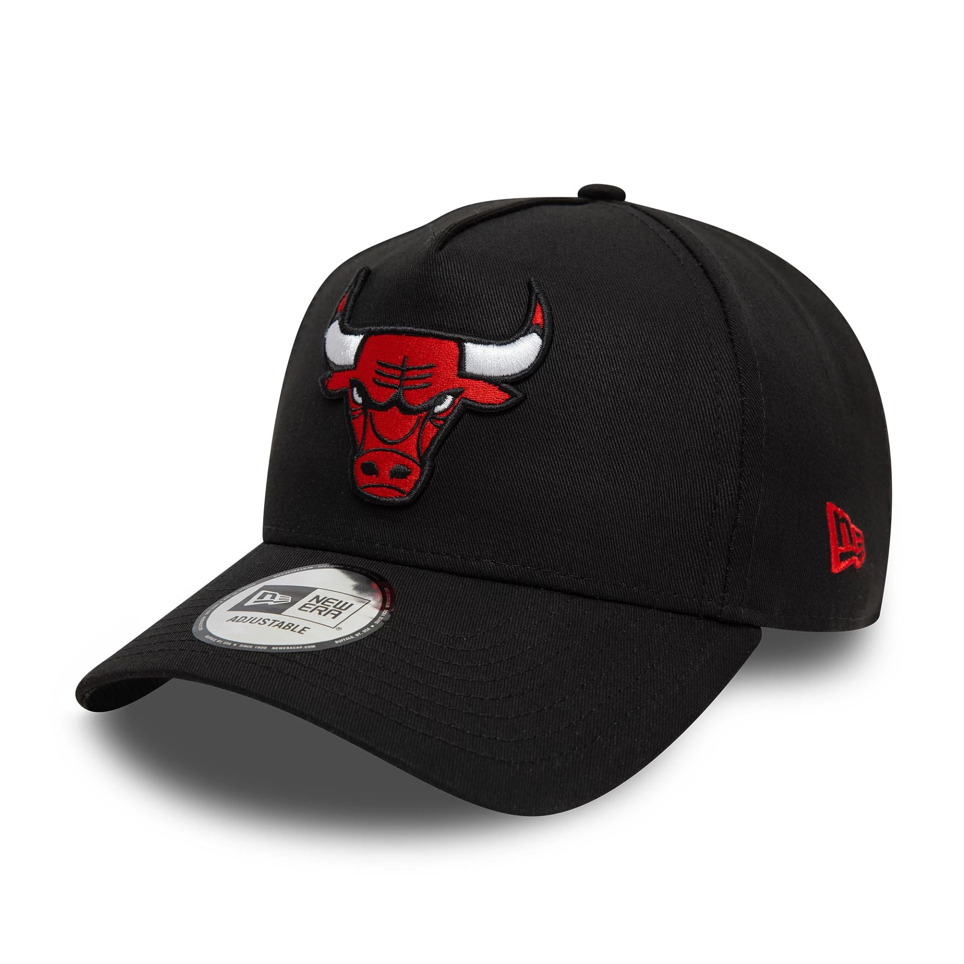 New Era Chicago Bulls NBA Patch Black 9FORTY A-Frame Adjustable Cap - Cap On