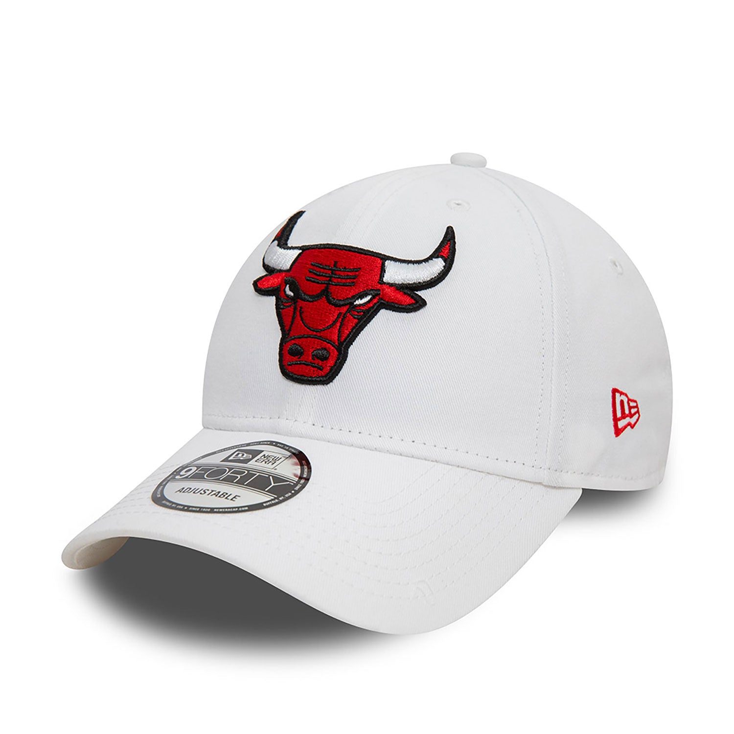 New Era Chicago Bulls NBA White 9FORTY Adjustable Cap - Cap On