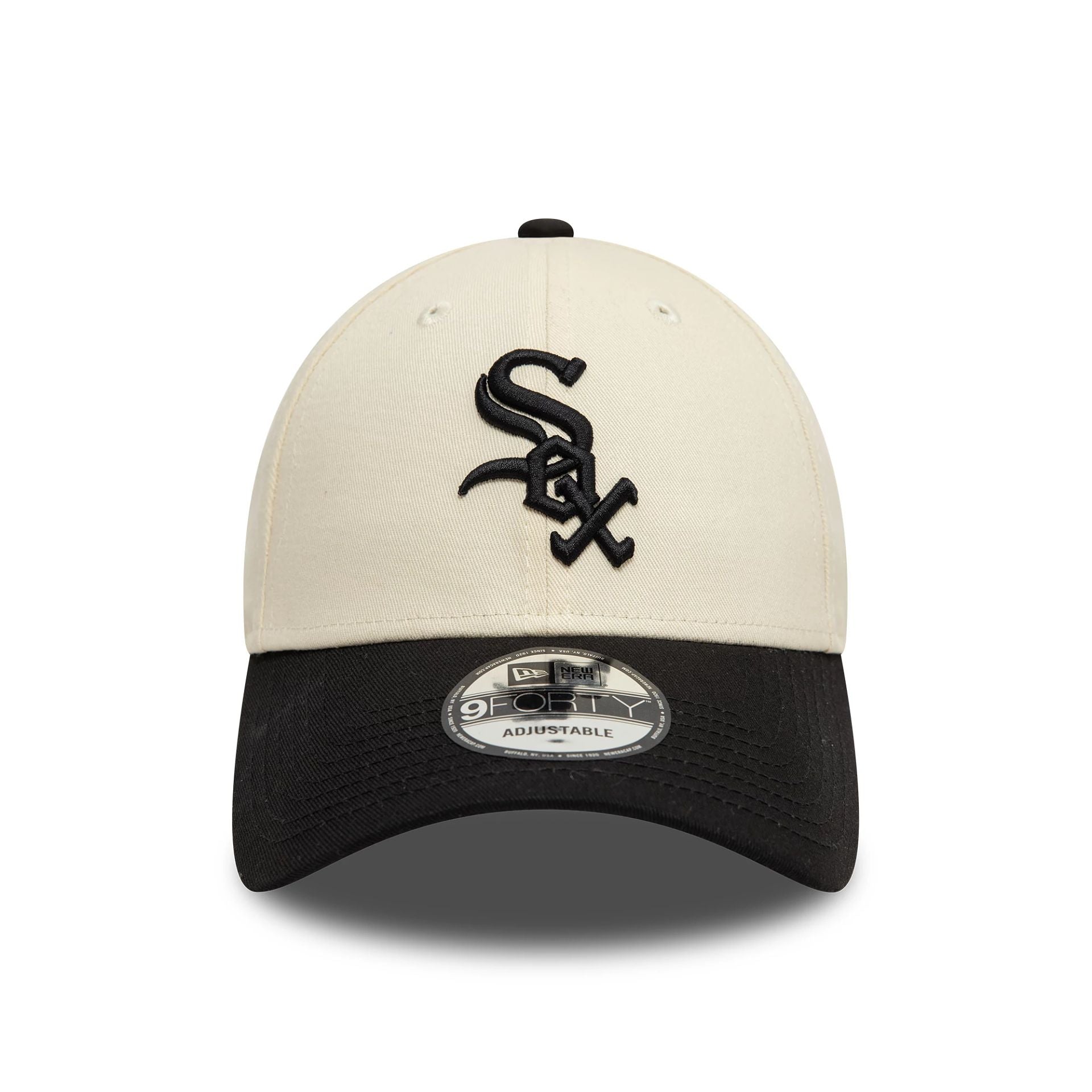 New Era Chicago White Sox Colour Block Cream 9FORTY Adjustable Cap - Cap On