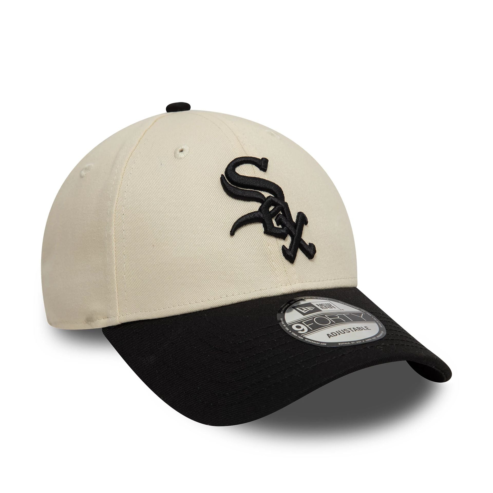 New Era Chicago White Sox Colour Block Cream 9FORTY Adjustable Cap - Cap On