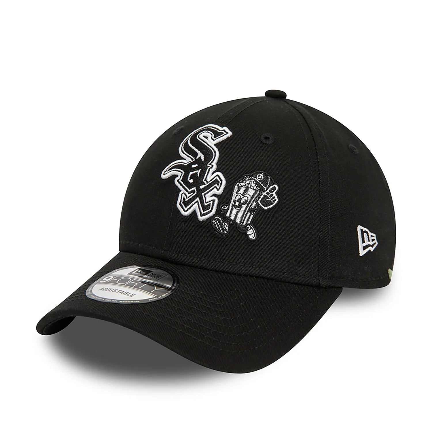 New Era Chicago White Sox Food Character Black 9FORTY Adjustable Cap - Cap On