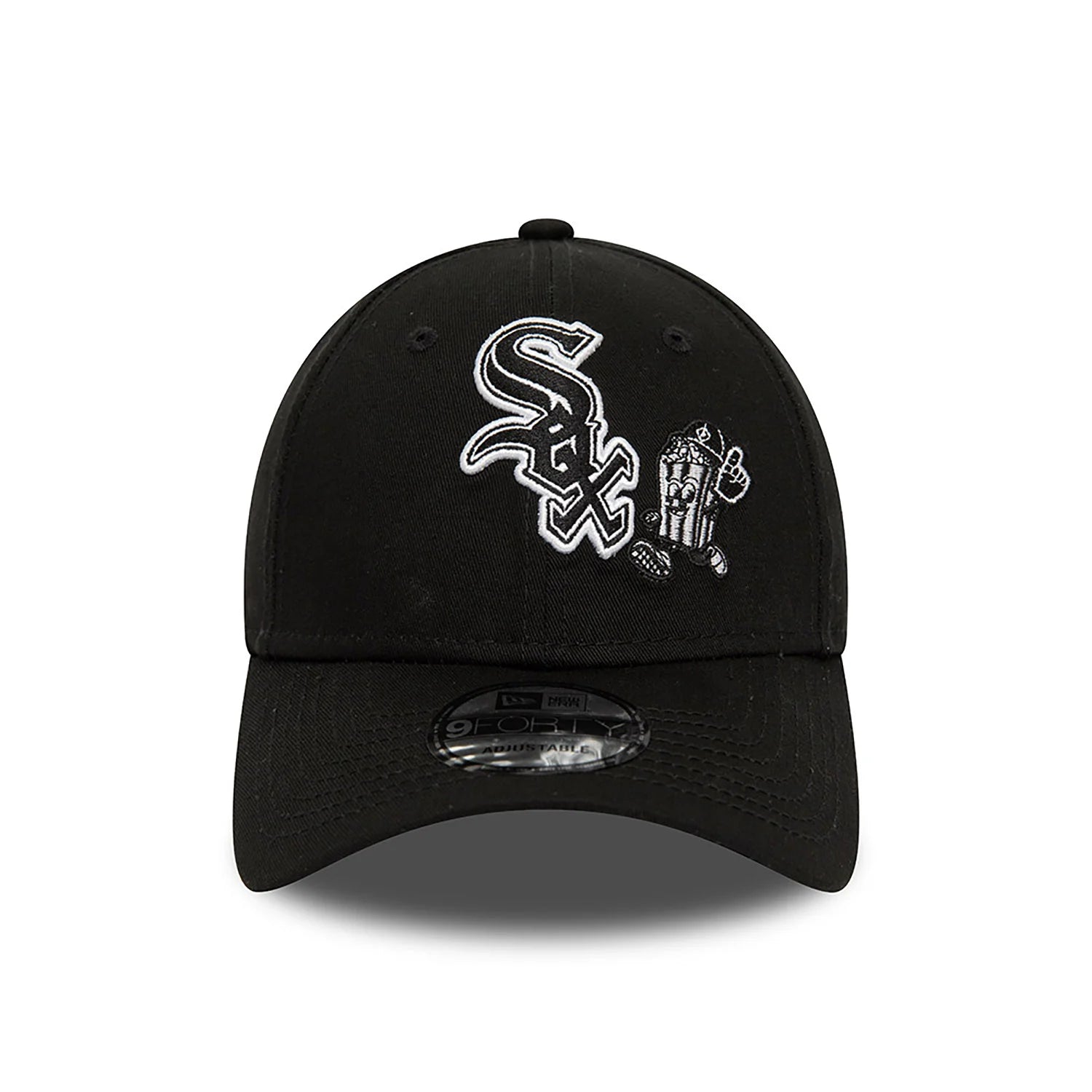 New Era Chicago White Sox Food Character Black 9FORTY Adjustable Cap - Cap On